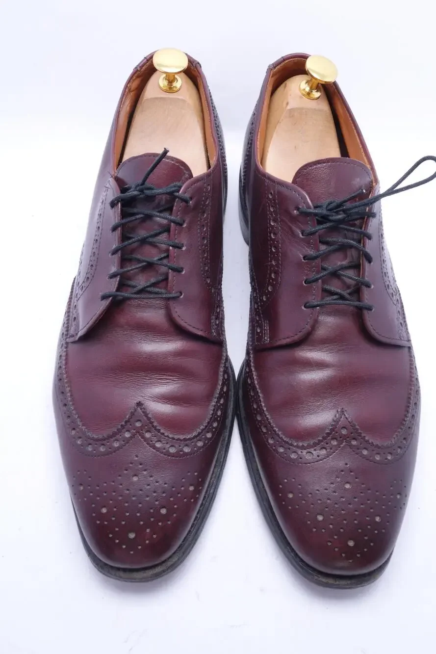 Allen Edmonds Ashland Shoes Mens Size 12 D Brown Leather Wingtip Brogue Derby